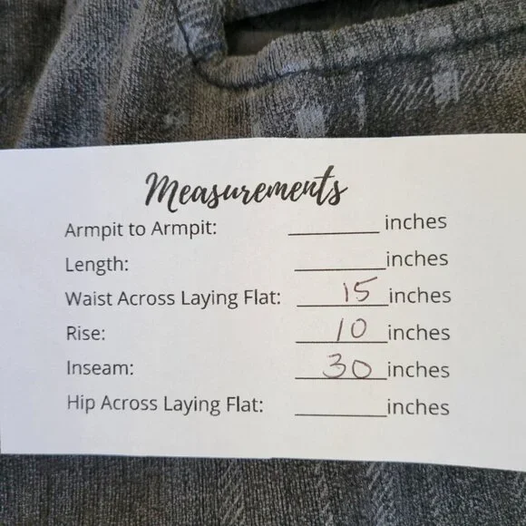 Charlie B Velour Pull On Drawstring Straight Leg Pants Gray Plaid Women's Size S - Picture 10 of 10